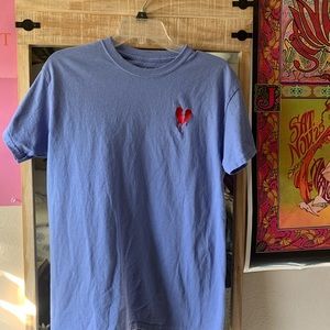 Riot society medium blue mens “heartbreak” tee